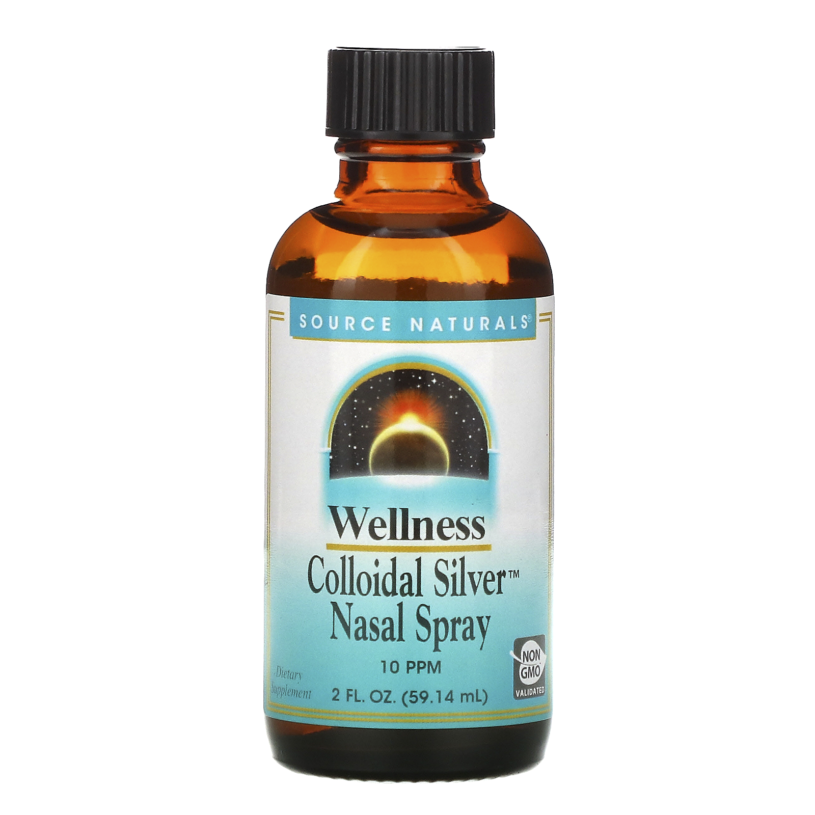Source Naturals, Wellness Colloidal Silver Throat Spray, спрей для носа