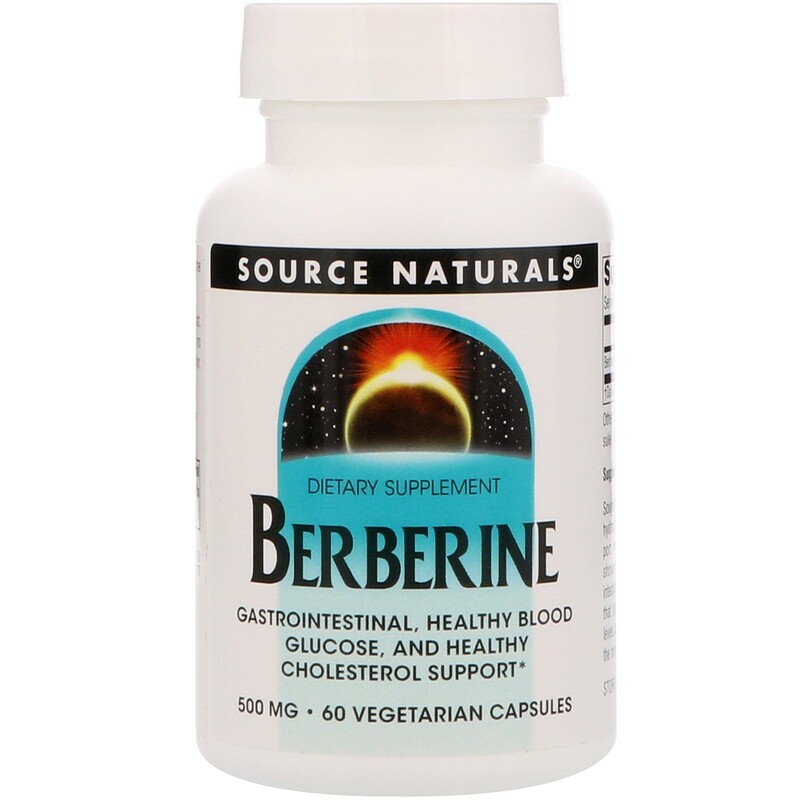 Source Naturals, Берберин, 500 мг, 60 вегетарианских капсул - iHerb