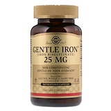 Solgar, Gentle Iron, 25 мг, 90 растительных капсул - iHerb