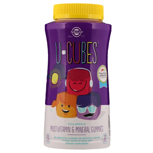 Solgar, U-Cubes, жевательные витамины и минералы для детей, 120 жевательных конфет
