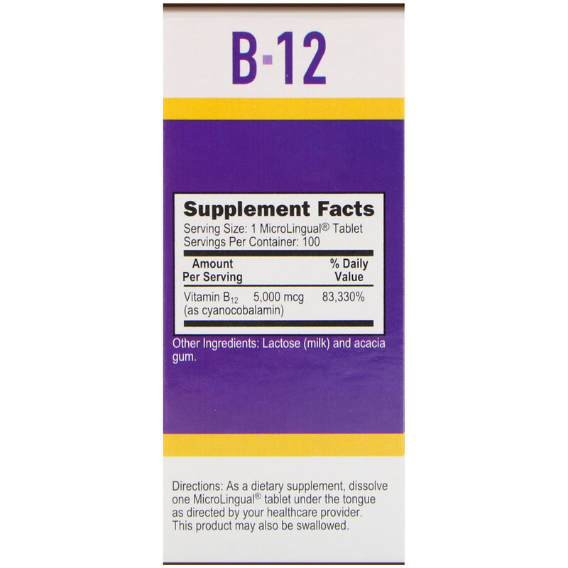 Superior Source, Cyanocobalamin B-12, 5,000 Mcg, 100 Tablets - IHerb