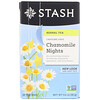 Stash Tea, "Ромашковые ночи", травяной чай с аптечной ромашкой, без кофеина, 20 чайных пакетиков, 0,6 унции (18 г)