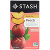 Stash Tea, Черный чай, персик, 20 чайных пакетиков, 1,3 унции (38 г)