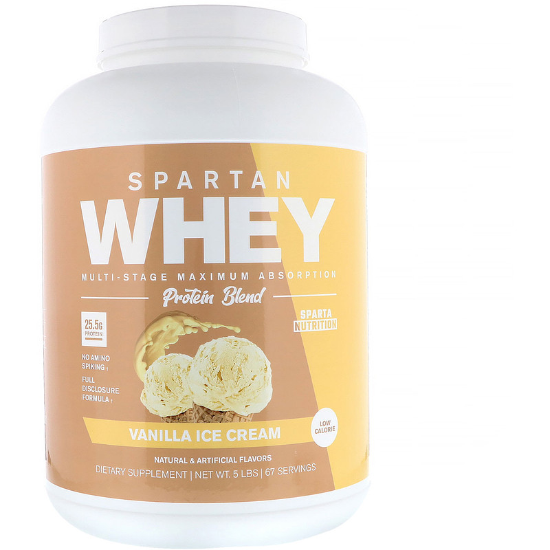 Sparta Nutrition Spartan Whey Vanilla Ice Cream 5 Lb Iherb