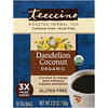 Teeccino, Roasted Herbal Tea, Dandelion Coconut Organic, Caffeine Free, 10 Tea Bags, 2.12 oz (60 g)