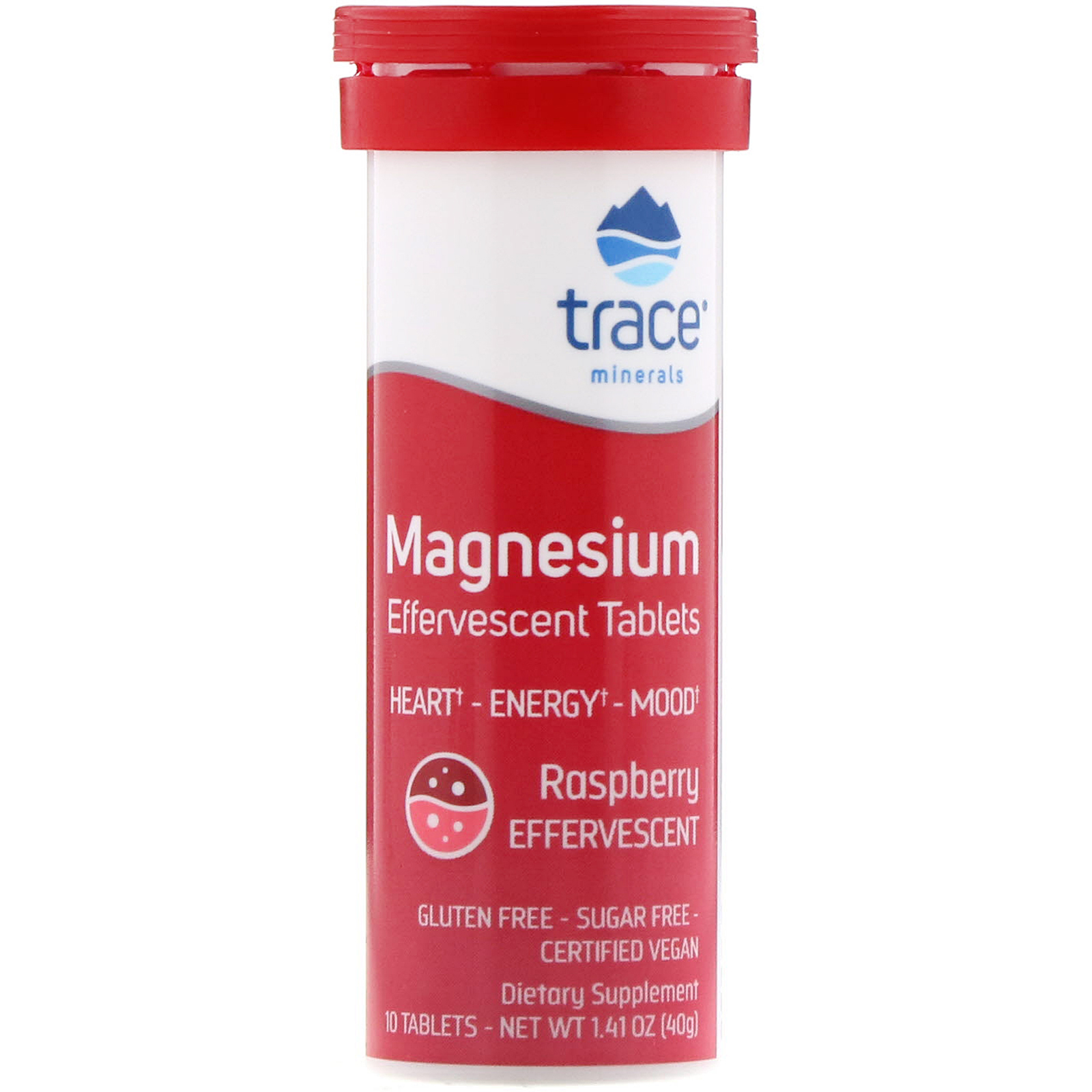 Trace Minerals Research, Magnesium Effervescent Tablets, Raspberry