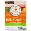 Traditional Medicinals, Сборы для пищеварения, Organic Belly Comfort, перечная мята, натуральный продукт, не содержащий кофеина, 16 завернутых чайных пакетиков, 28 г (0,99 унции)