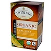 Twinings, Органический черный чай, Earl Grey, 20 пакетиков, 1,27 унции (36 г)