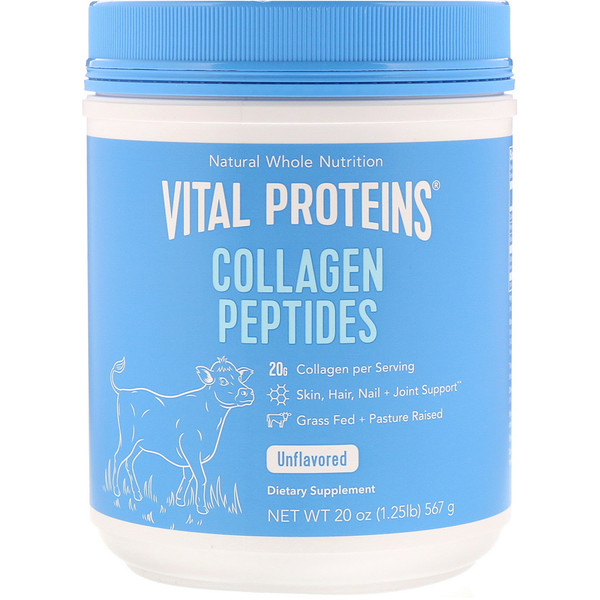 Vital Proteins, Пептиды коллагена, без вкусовых добавок, 567 г (1,25 фунта)