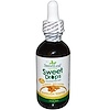 Wisdom Natural, Sweet Drops, жидкий подсластитель со стевией, со вкусом английского ириса, 60 мл (2 жидких унции)