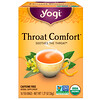 Yogi Tea, Органический чай Throat Comfort (Успокойте горло) без кофеина, 16 чайных пакетиков, 36 г (1,27 унции)
