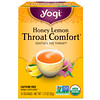 Yogi Tea, Органический, Throat Comfort, со вкусом меда и лимона, без кофеина, 16 чайных пакетиков, 1.12 унций (32 г)