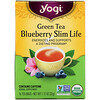Yogi Tea, Органический зеленый чай Blueberry Slim Life, 16 чайных пакетиков, 32 г (1,12 унции)