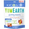 YumEarth, Мишки Гамми, Вкус в ассортименте, 12 упаковок со снеком, 0,7 унц. (19,8 г) каждая