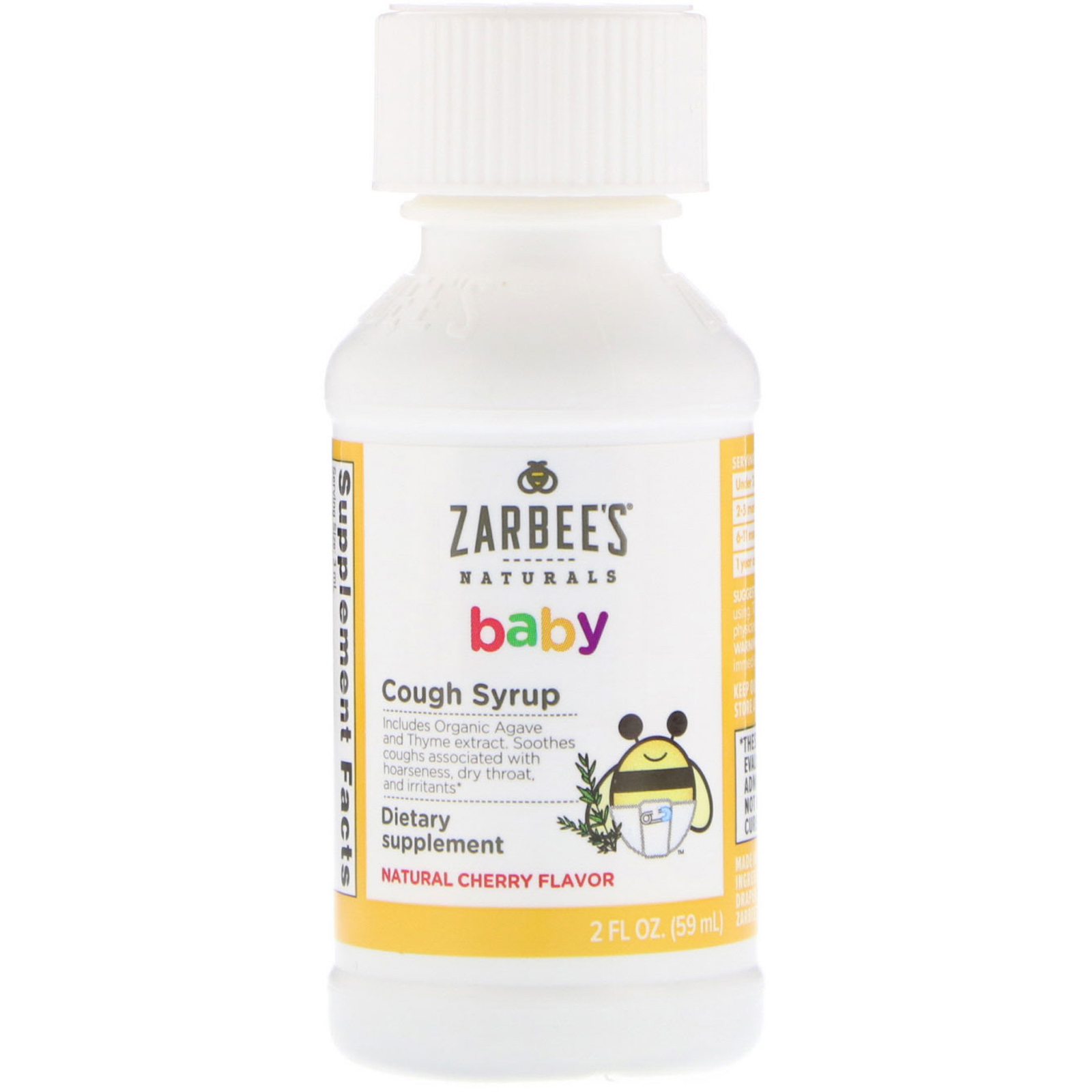 Zarbee's, Baby Cough Syrup, Natural Cherry Flavor, 2 fl oz (59 ml) iHerb