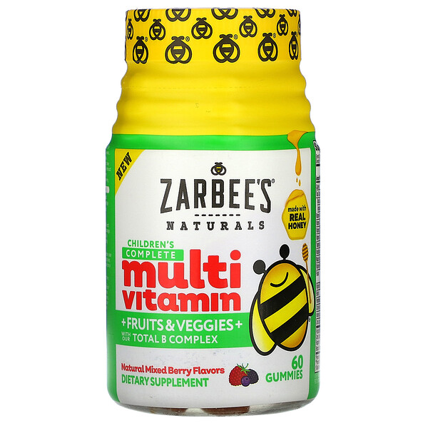 Zarbee's, Children's Complete Multivitamin + Fruits & Veggies, Natural ...