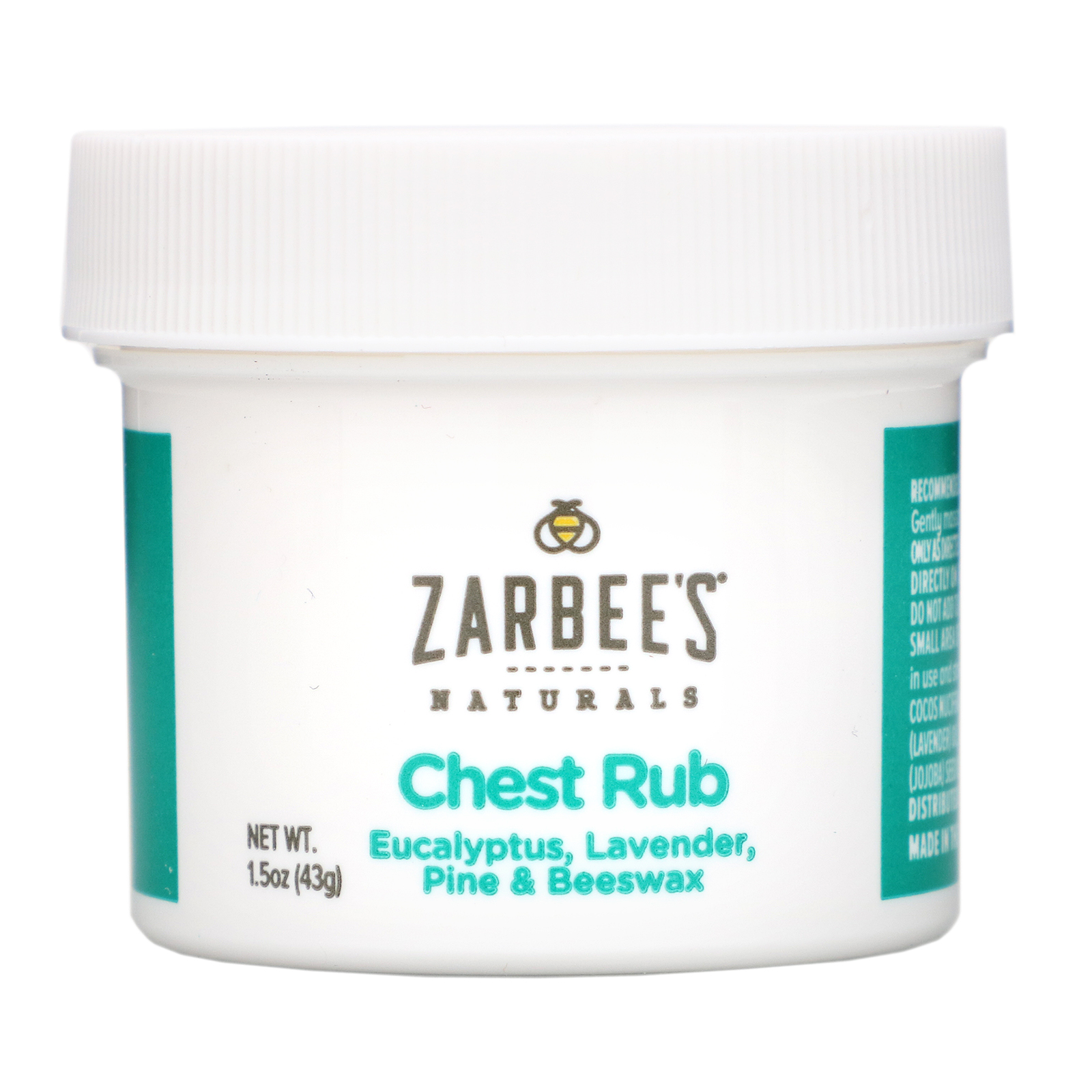 Zarbee's, Chest Rub with Eucalyptus, Lavender, Pine & Beeswax, 1.5 oz